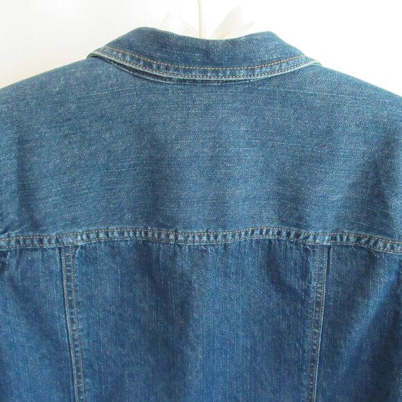 Liz Claiborne denim button front 3/4 sleeve knee length dress*Sz 10* - Picture 4 of 5